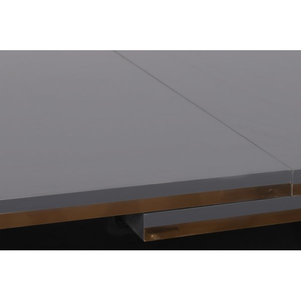 Estrela Esstisch 120-180 x 79 cm - Anthrazit/Gold/Schwarz Estrela Esstisch 120-180 x 79 cm - Anthrazit/Gold/Schwarz