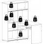 Function Plus Schreibtisch 135,2 x 100,2 x 153 cm - Wei/Eiche
