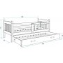 Kubus Juniorbett mit Zustellbett - Jede Farbe & Gre