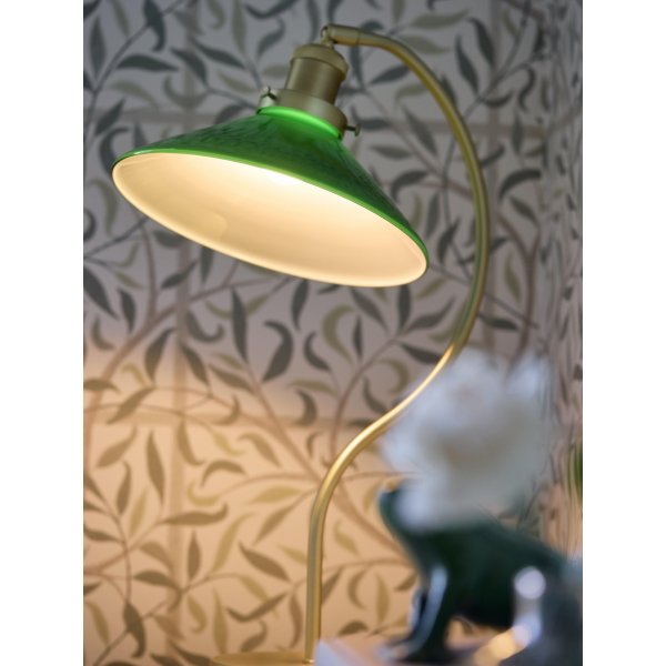 Axel Tischlampe - Gr�n/Messing - 25 cm