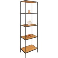 Weißes Regal - Schwarz/Eiche-Nachbildung Weißes Regal - Schwarz/Eiche-Nachbildung