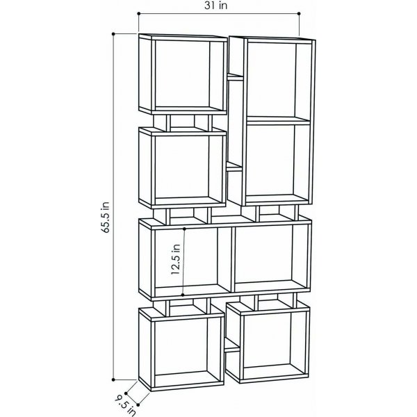 Rail-B�cherregal - Eiche