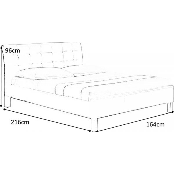 Klara Bettgestell 160x200 - Schwarzes Öko-Leder Klara Bettgestell 160x200 - Schwarzes Öko-Leder