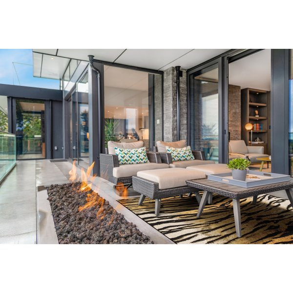 Domani Tiger flach gewebter Teppich Gold Domani Tiger flach gewebter Teppich Gold