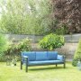 Kappis 3-Sitzer Outdoor-Sofa - Schwarz/Blau