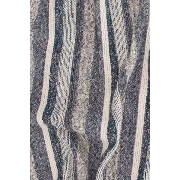 Wollteppich Teg - Marineblau/Grau Wollteppich Teg - Marineblau/Grau
