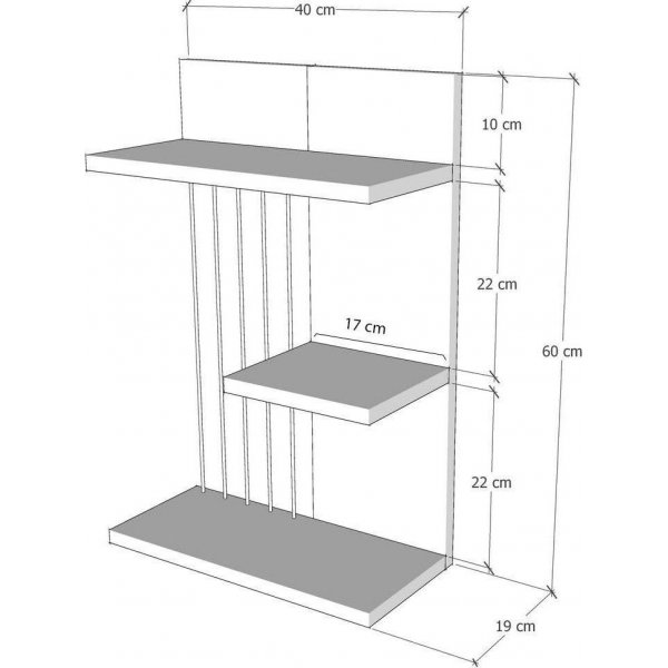Kinik Wandregal - Gelb