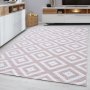 Intersect-Teppich - Rosa/Wei
