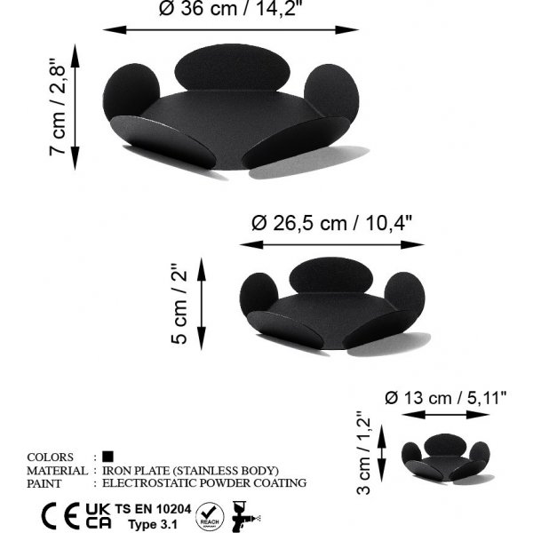 Rhodes Dekoschale - Schwarz Rhodes Dekoschale - Schwarz