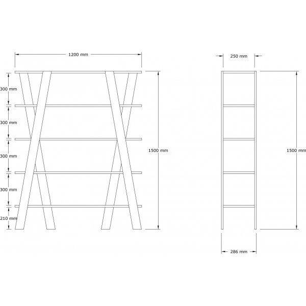 Bcherregal Conde - Wei