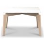 Terrazzo Couchtisch 75x75cm - Bianco Terrazzo & Untergestell wei gewaschene Eiche