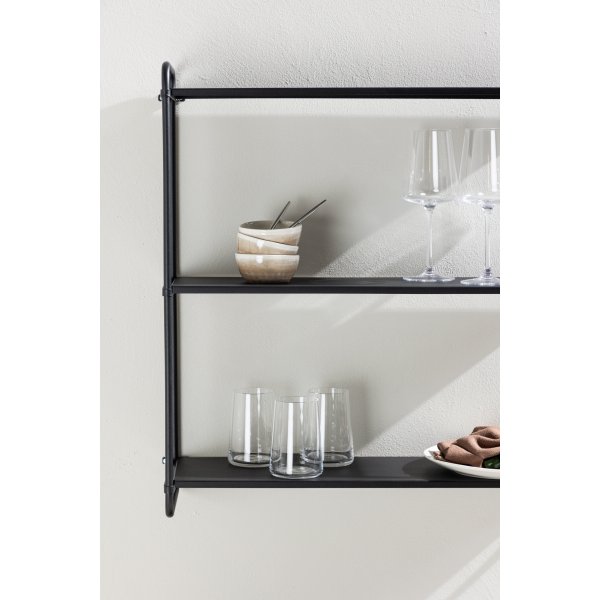 Lyon Wandregal 63 x 62 cm - Schwarz