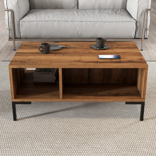 Aurora Couchtisch 90 x 41,6 cm - Nussbaum