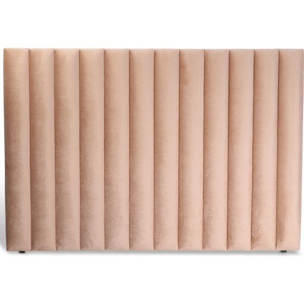 Pernilla Kopfteil Beige (Samt) - Beliebige Breite