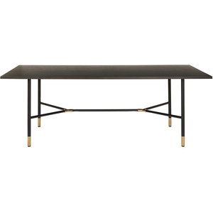 Impala Esstisch 220 cm - schwarz gebeizte Eiche / gold + Fleckentferner fr Mbel