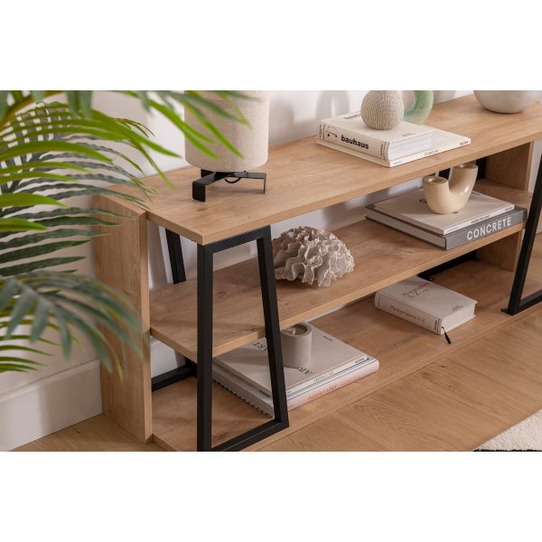 Lissa TV-Stnder 123,6 cm - Saphireiche/Schwarz