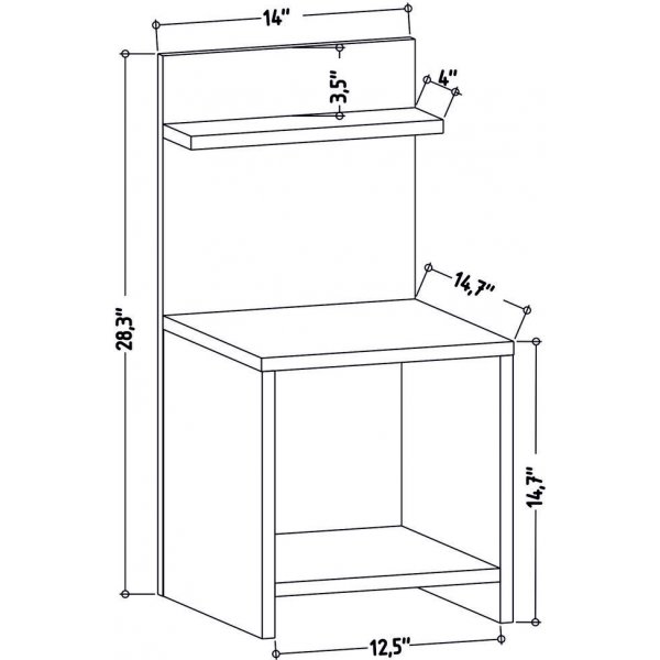 Ullman Nachttisch - Anthrazit