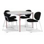 Asp runder Esstisch 120cm - Heller Marmor/Rosa