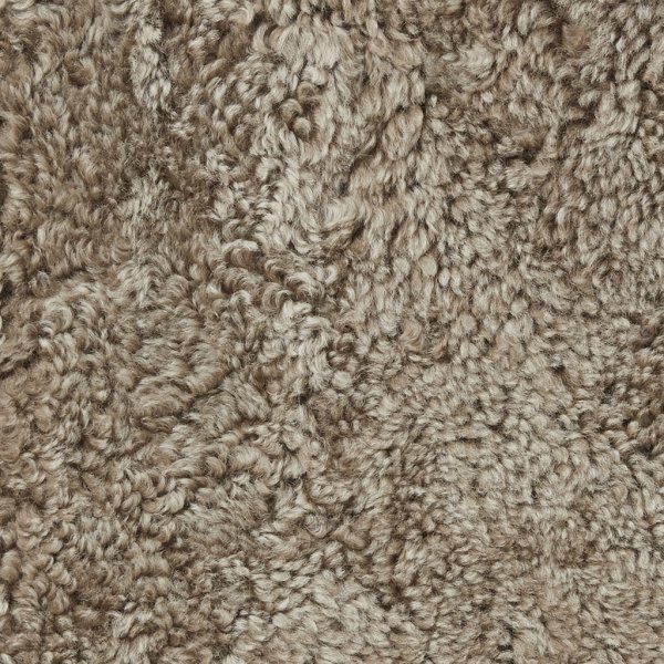 Lockiges Sitzkissen mit Polsterung Hellbraun - 40 x 40 cm