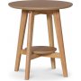 Bridge runder Beistelltisch 50 cm - Eichenfurnier