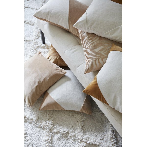 Elise-Kissenbezug - beige-gelber Samt