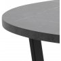 Amble runder Esstisch 110 cm - Schwarz/Marmor