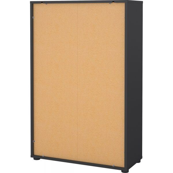 Sign-B�cherregal niedrig - Mattgrau