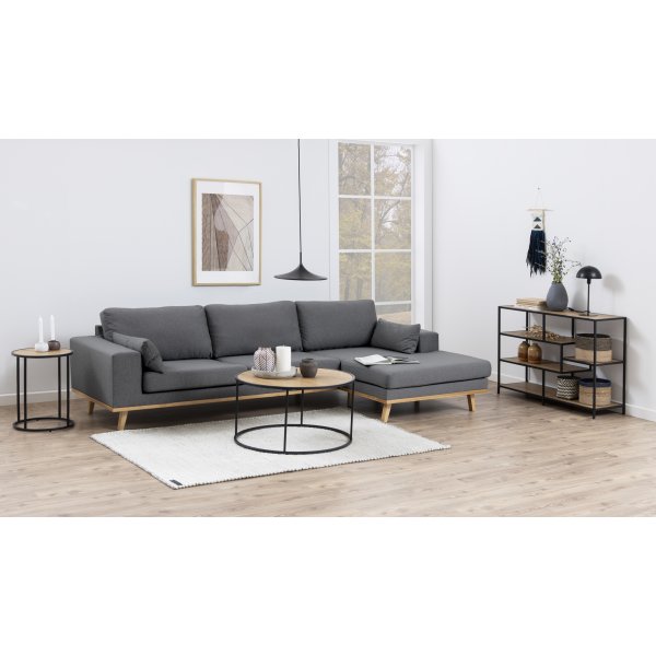 Seaford Beistelltisch �40 cm - Eiche/schwarz