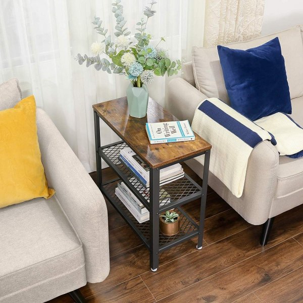 Lasse Beistelltisch 60 x 30 cm - Braun/Schwarz