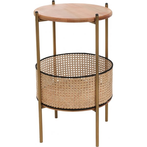 Pergo Beistelltisch mit Korb 40 cm - Eiche