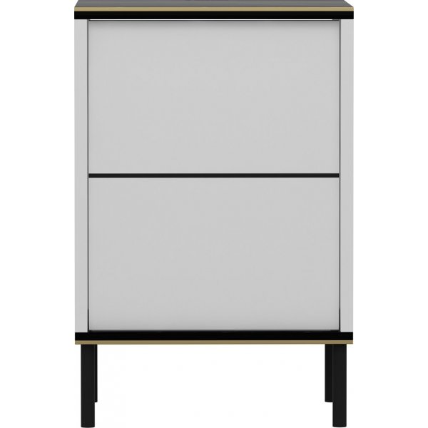 Emmi Nachttisch - Weiß/Schwarz/Gold Emmi Nachttisch - Weiß/Schwarz/Gold