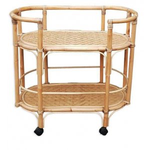 Servierwagen aus Rattan Servierwagen aus Rattan