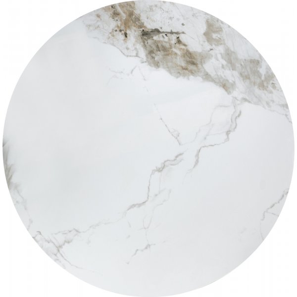 Genesis Couchtisch Ø70 cm - Weißer Marmor/Walnuss Genesis Couchtisch Ø70 cm - Weißer Marmor/Walnuss