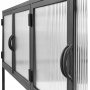 Harvard Sideboard mit Regal - Schwarz/Glas