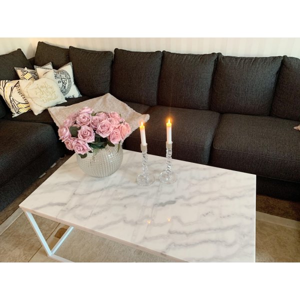 Maryland Couchtisch 110 - Weier Marmor