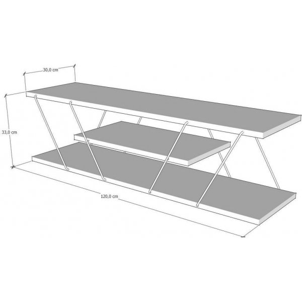 Canaz TV-Stnder - Wei/Schwarz