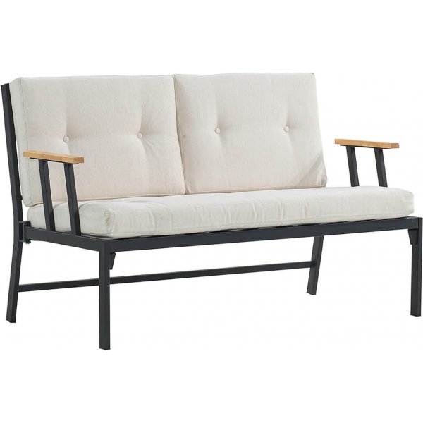 Lotus 2-Sitzer Outdoor-Sofa - Schwarz/Beige