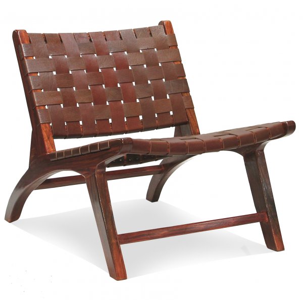 Sessel Porto - Braunes Leder