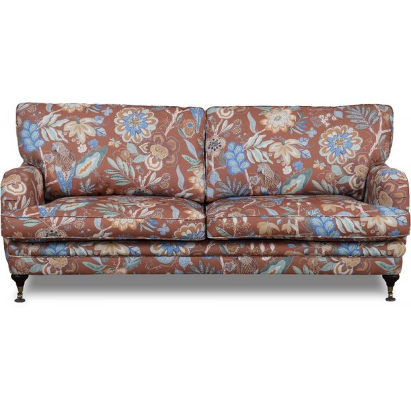 Spirit 3-Sitzer-Sofa Howard aus Stoff mit Blumenmuster - Eden Parrot Terracotta