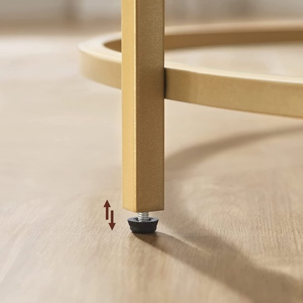 Katarina Couchtisch 84 cm - Wei/Gold