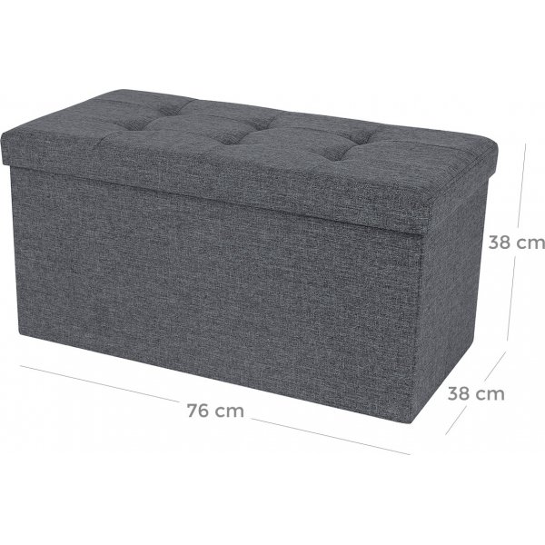 Joar Bank mit Stauraum 76 cm - Dunkelgrau Joar Bank mit Stauraum 76 cm - Dunkelgrau