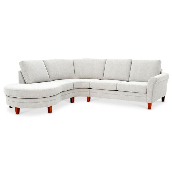 Ros Ecksofa runder Diwanabschnitt links - Beliebige Farbe