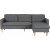 Diwan-Sofa, wendbar, grau Firenze