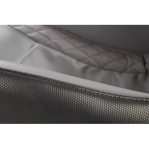 Mercura Liegesessel mit Massage aus grauem Öko-Leder Mercura Liegesessel mit Massage aus grauem Öko-Leder