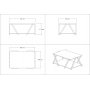 Lara Couchtisch 93,6 x 41,2 cm - Anthrazit/Eiche