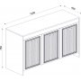 Done Sideboard - Wei/Dunkelbraun