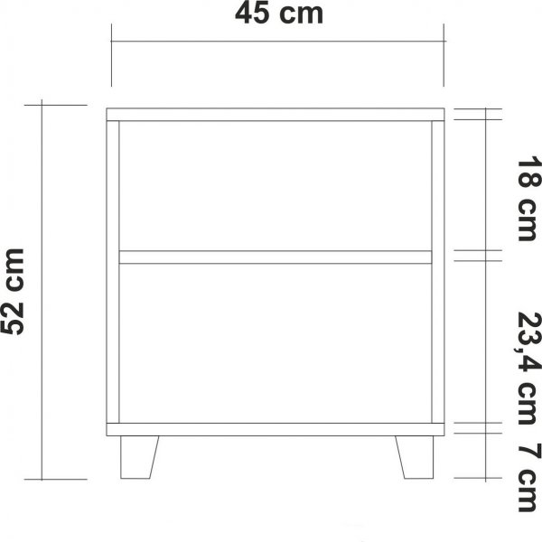 Leva Rainbow Nachttisch - Kiefer Leva Rainbow Nachttisch - Kiefer