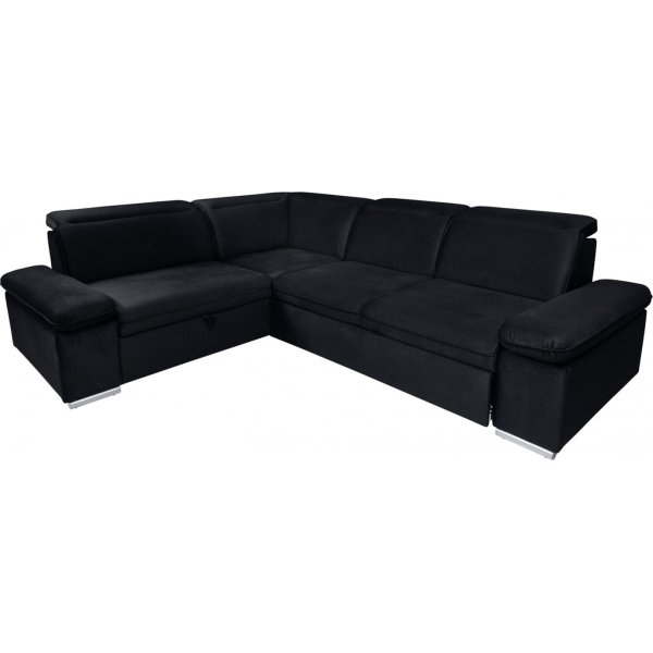 Darby Ecksofa links - Schwarz