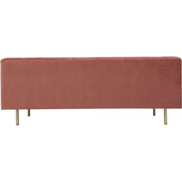 Toto 3-Sitzer-Sofa in Rosa mit goldenen Beinen