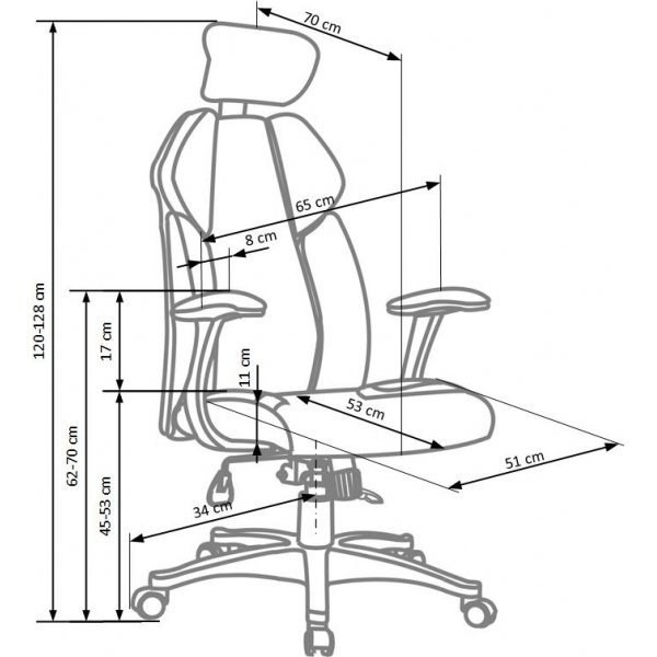 Erika Bürostuhl - weiß/schwarz Erika Bürostuhl - weiß/schwarz
